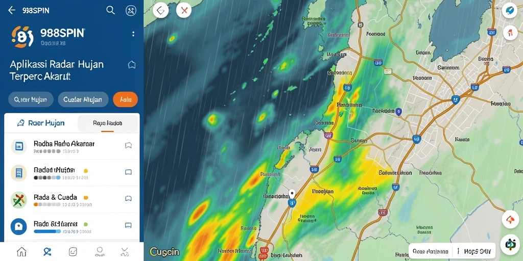 Tampilan antarmuka Radar Hujan yang informatif dan interaktif.