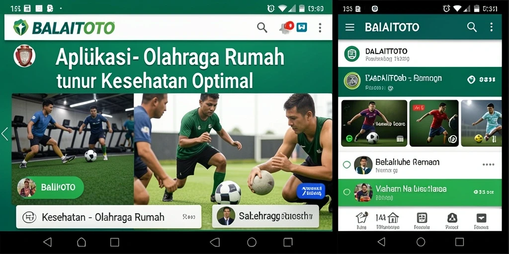 Tampilan antarmuka aplikasi BALAITOTO untuk olahraga yang mudah digunakan.