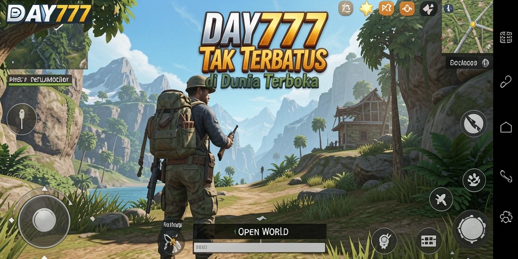 Tampilan antarmuka DAY777 yang mendukung eksplorasi Open World.