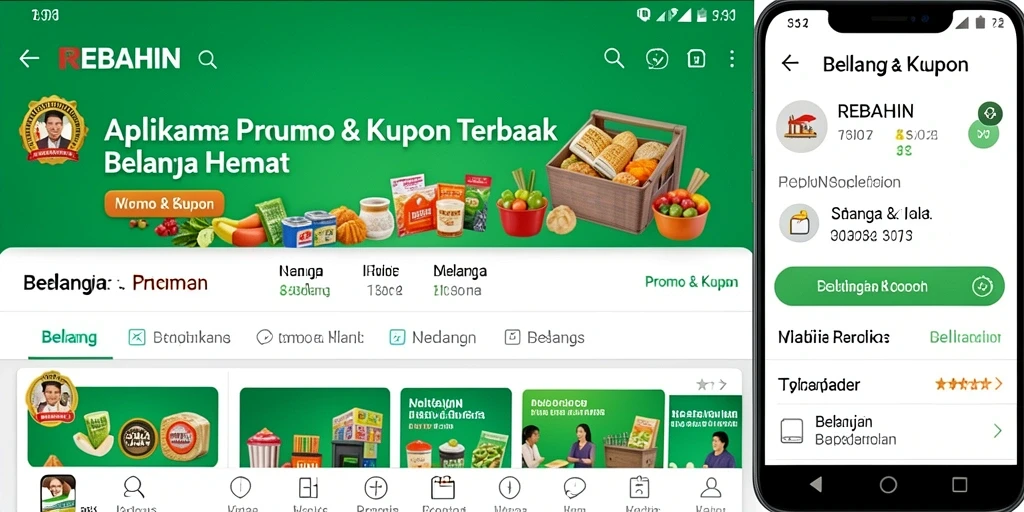 Antarmuka aplikasi REBAHIN yang menampilkan pilihan promo menarik.
