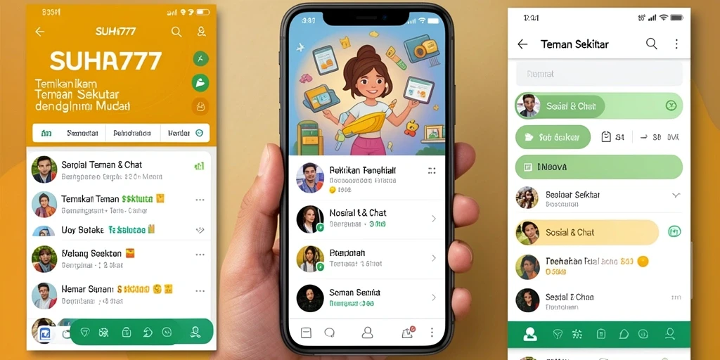 Antarmuka SUHU777 yang menarik untuk menemukan teman sekitar.
